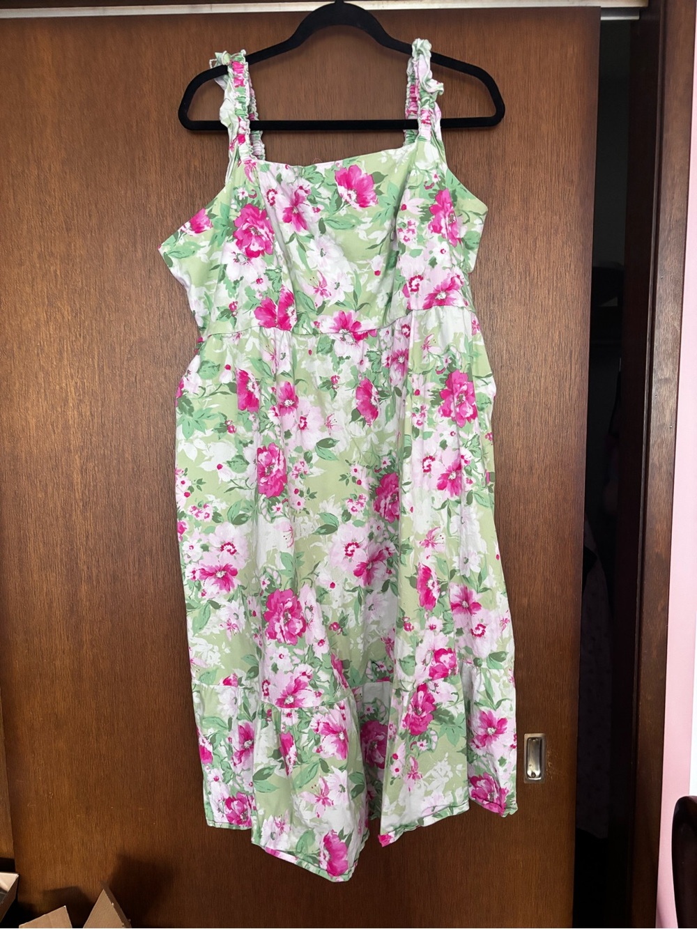 torrid Green and Pink Floral Sundress - with pockets!!